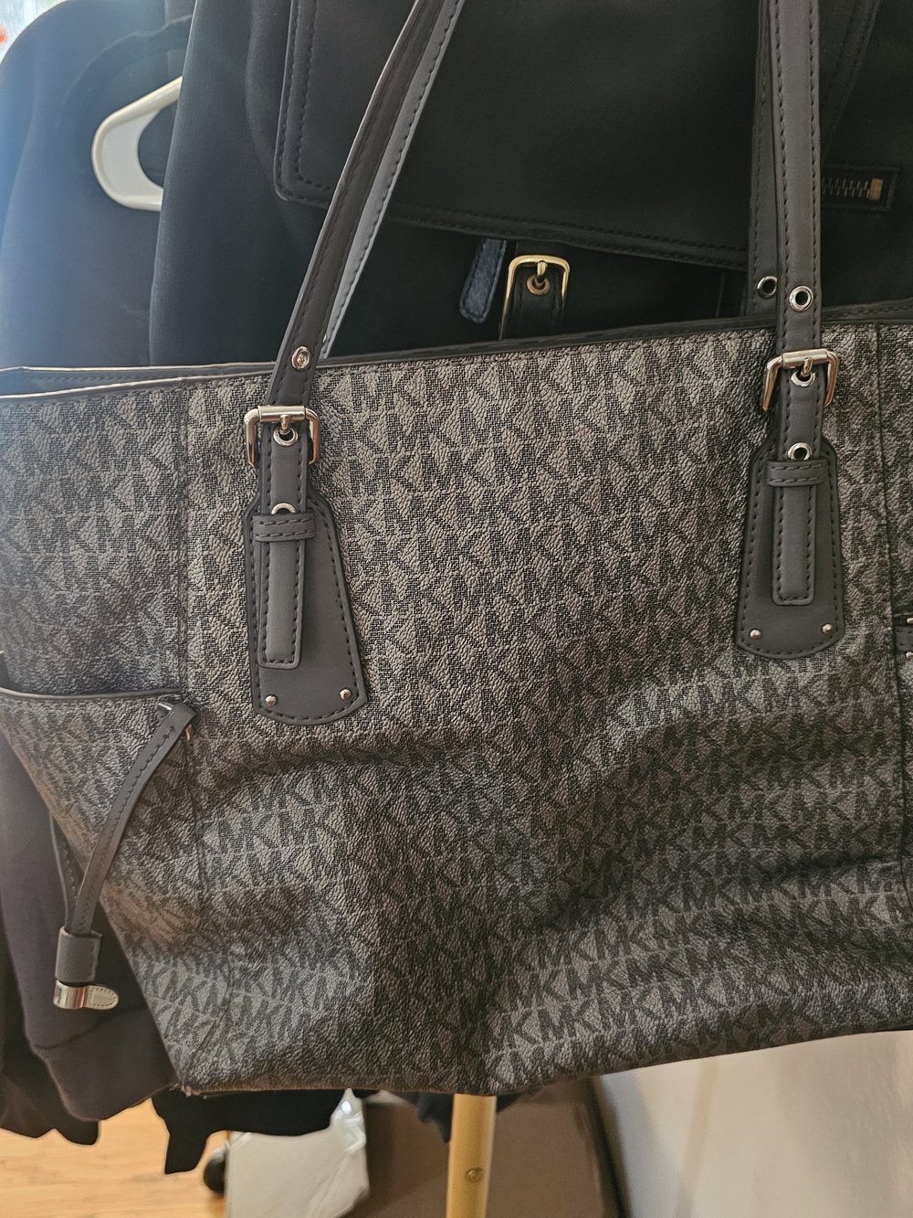Michael Kors Gray MK Signature Tote Bag